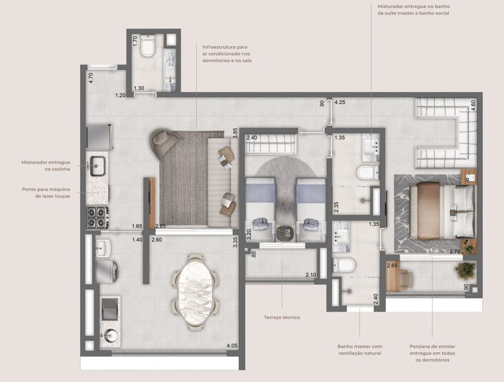 Apartamento, 2 quartos, 80 m² - Foto 11