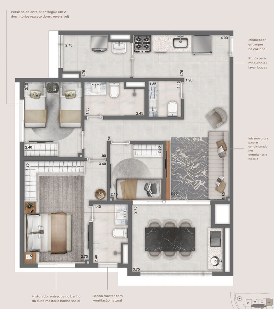 Apartamento, 2 quartos, 80 m² - Foto 19