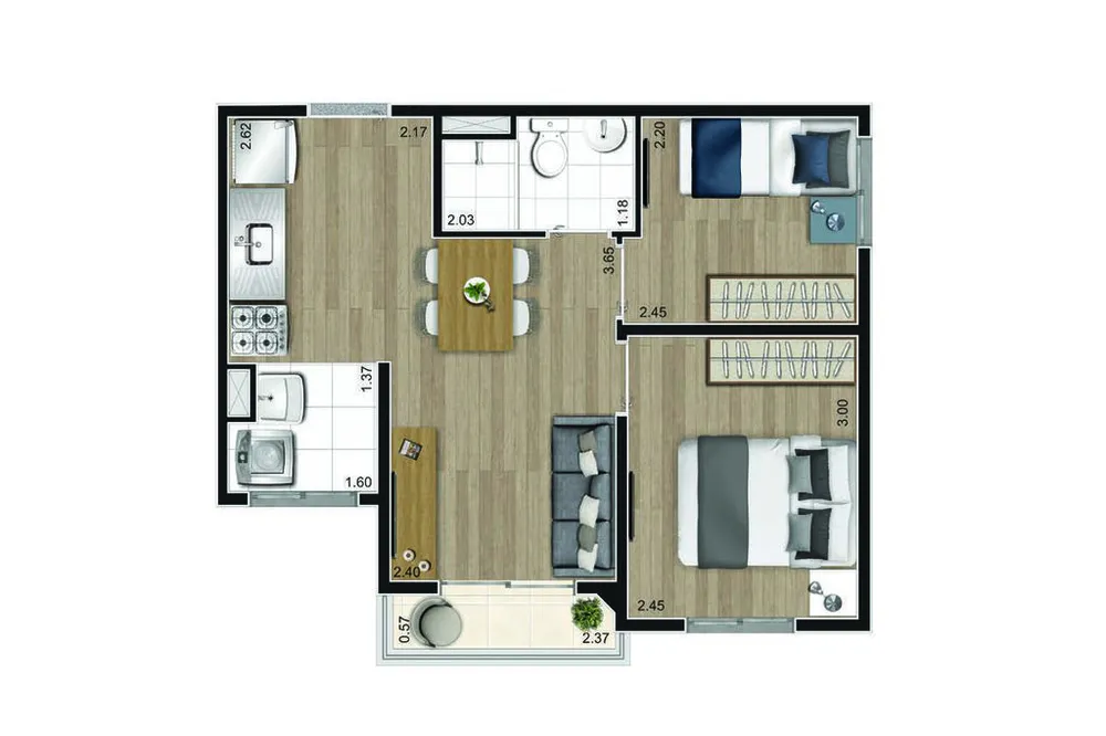 Apartamento, 2 quartos, 41 m² - Foto 5