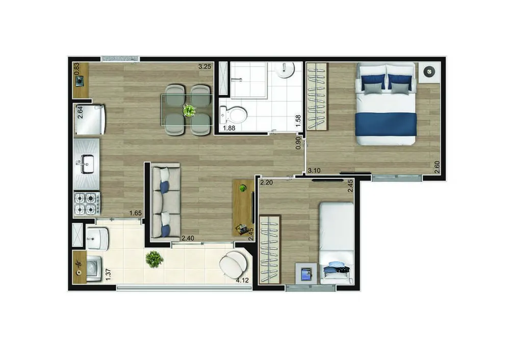 Apartamento, 2 quartos, 41 m² - Foto 9