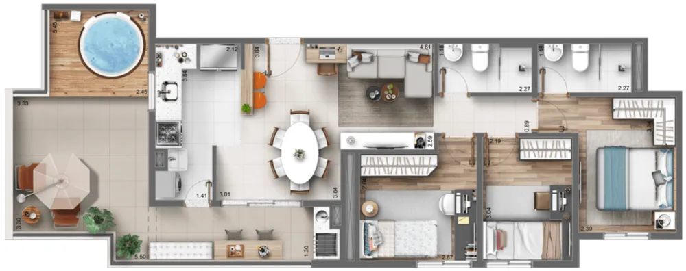 Apartamento, 2 quartos, 42 m² - Foto 14
