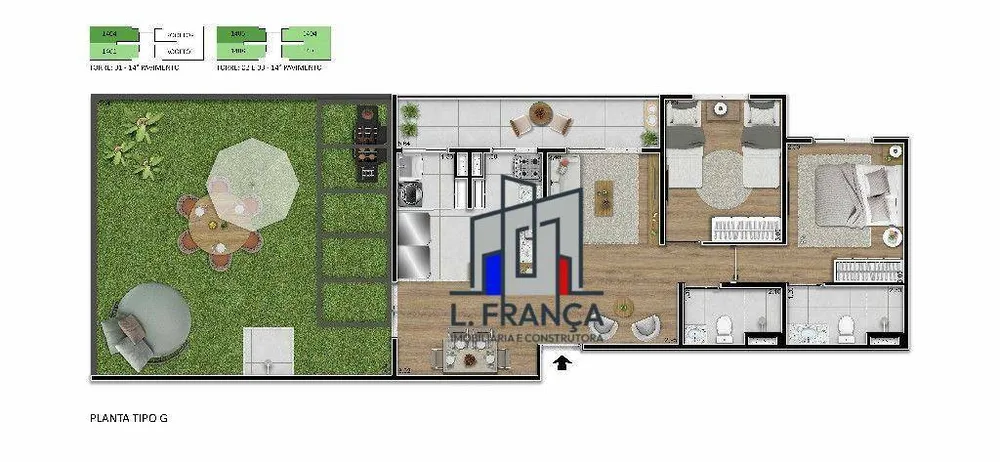 Apartamento, 2 quartos, 48 m² - Foto 2