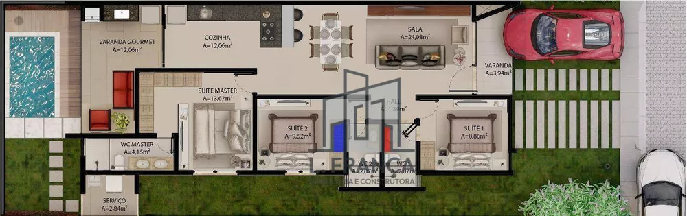 Casa de Condomínio, 3 quartos - Foto 4