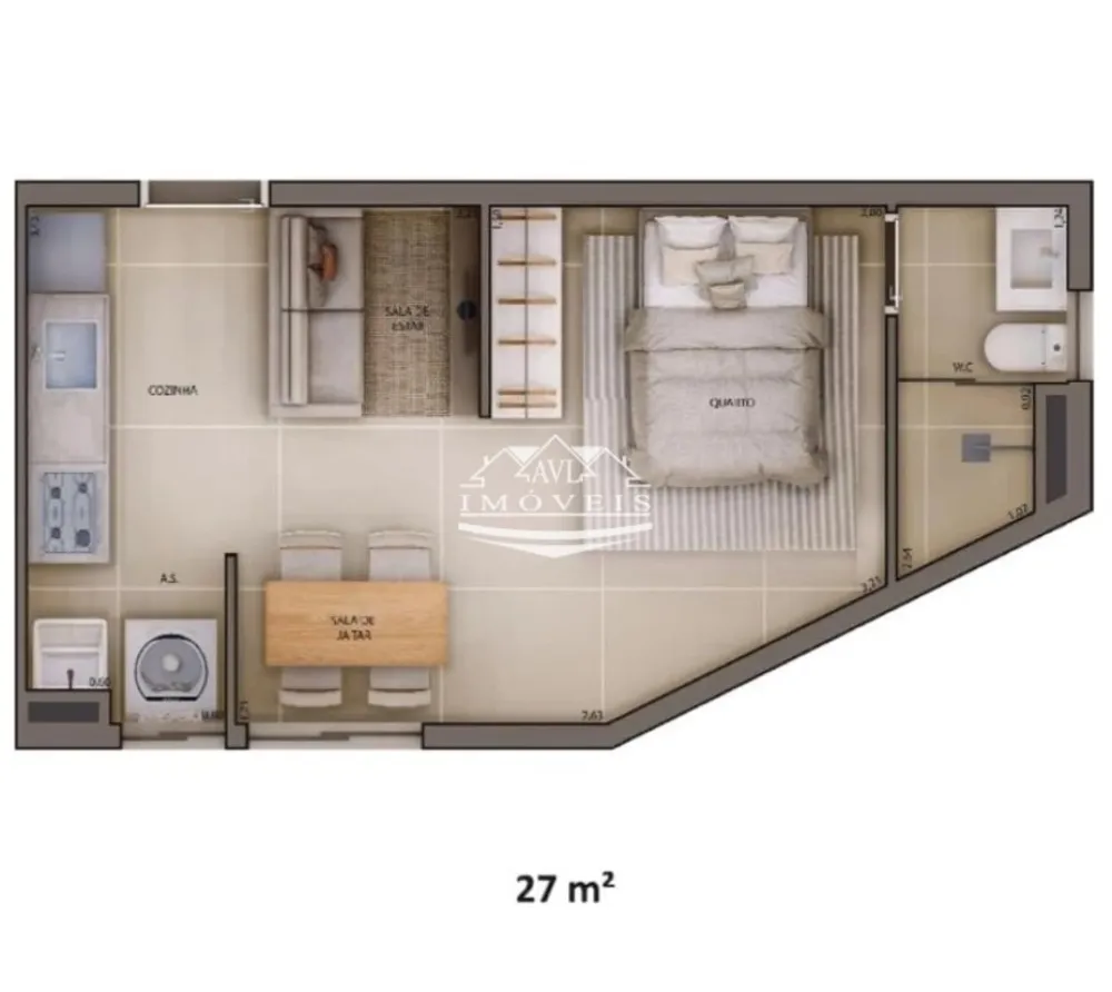 Apartamento, 1 quarto, 29 m² - Foto 4