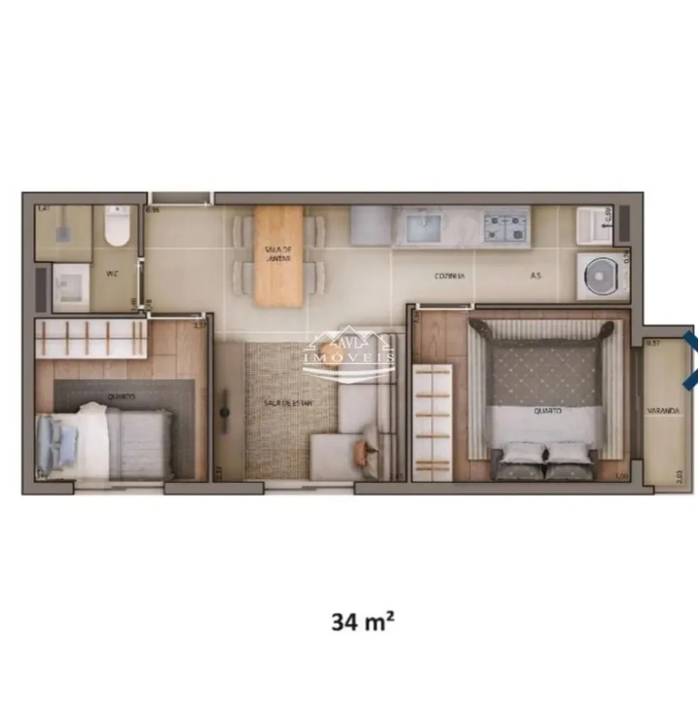 Apartamento, 1 quarto, 29 m² - Foto 3