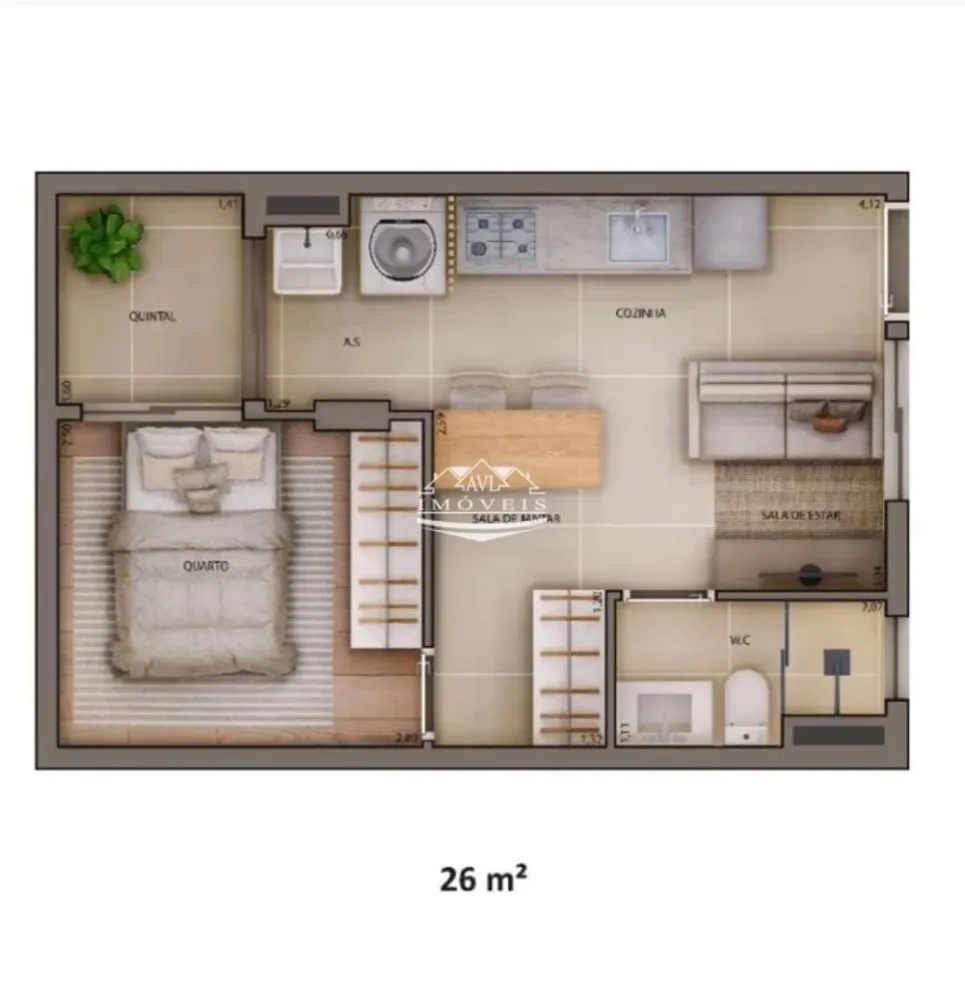 Apartamento, 1 quarto, 29 m² - Foto 5