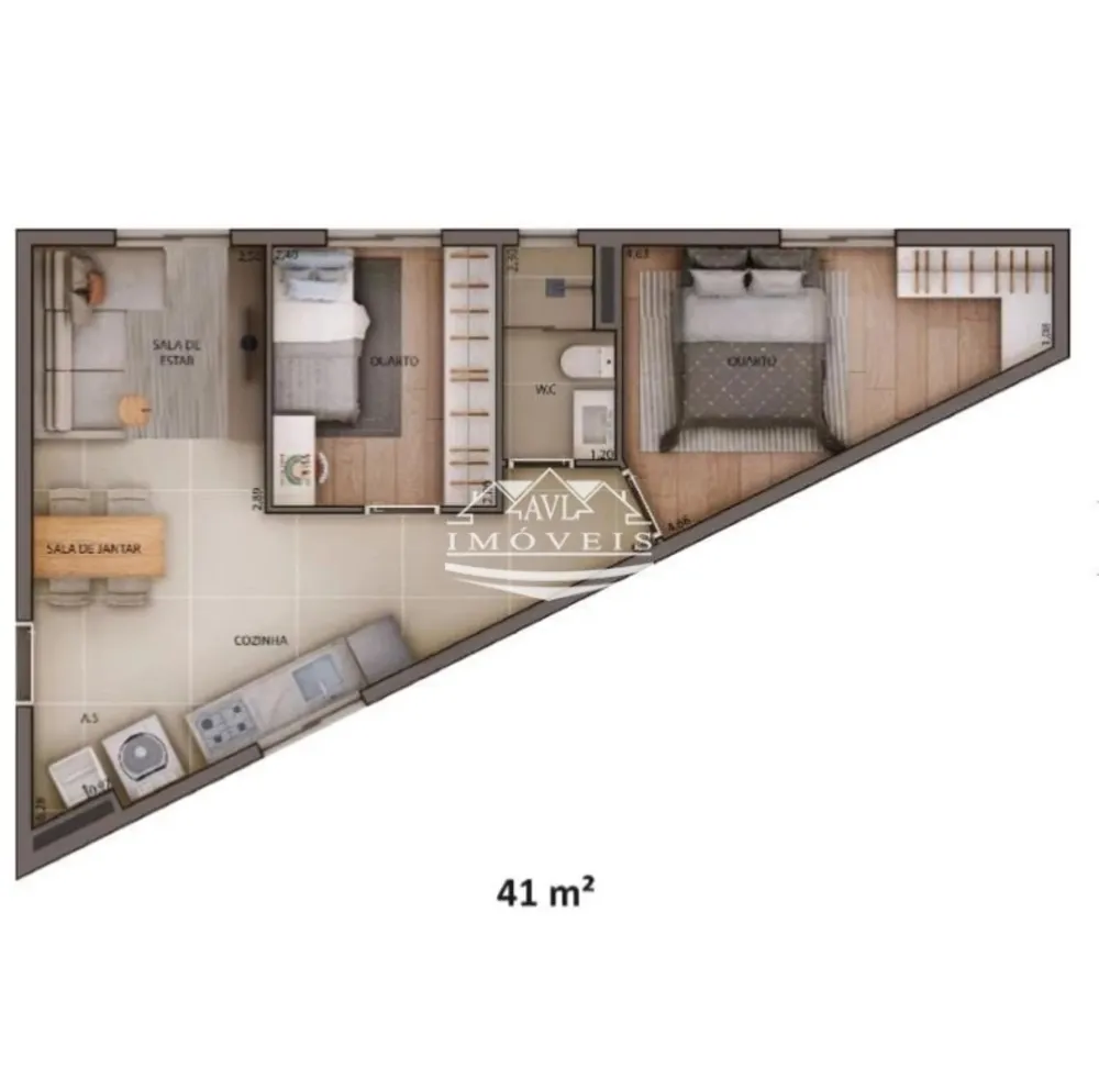 Apartamento, 1 quarto, 29 m² - Foto 1