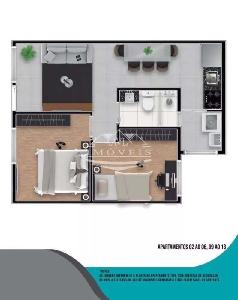 Apartamento à venda com 2 quartos, 41m² - Foto 6