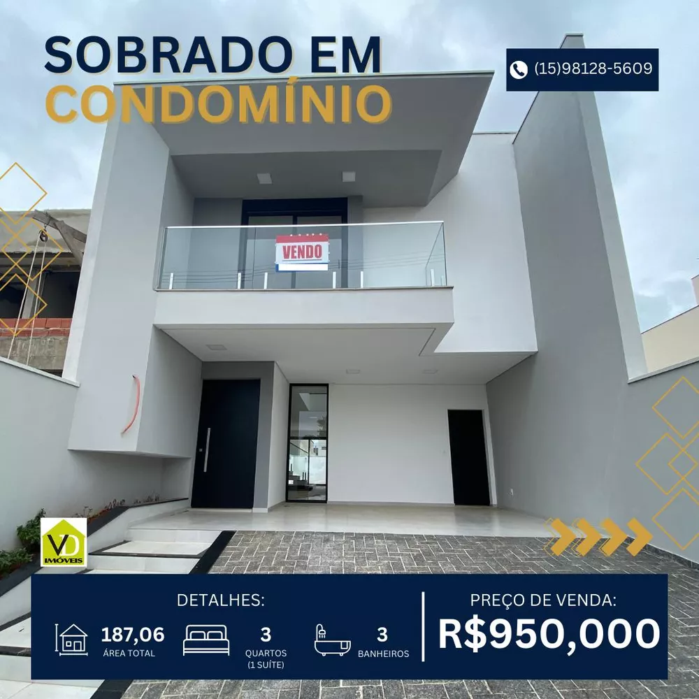 Casa de Condomínio à venda com 3 quartos, 187m² - Foto 1