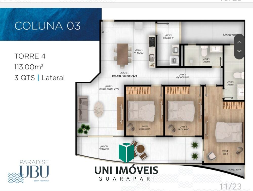 Apartamento, 3 quartos, 163 m² - Foto 2