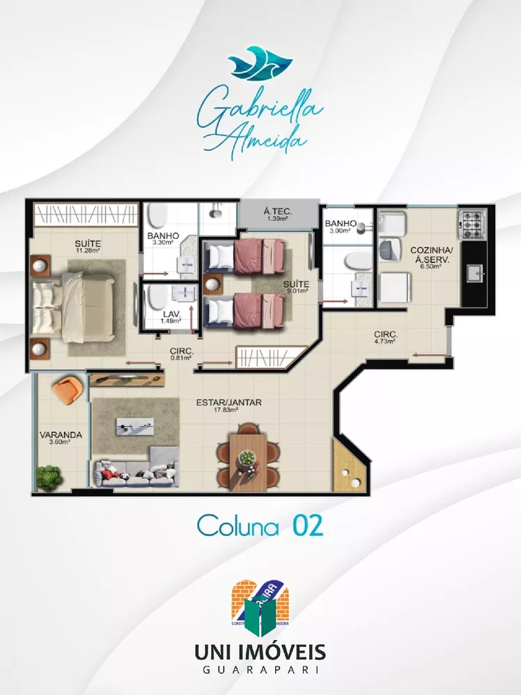 Apartamento à venda com 2 quartos, 75m² - Foto 4