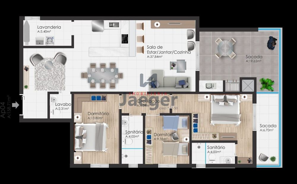 Apartamento, 3 quartos, 115 m² - Foto 1