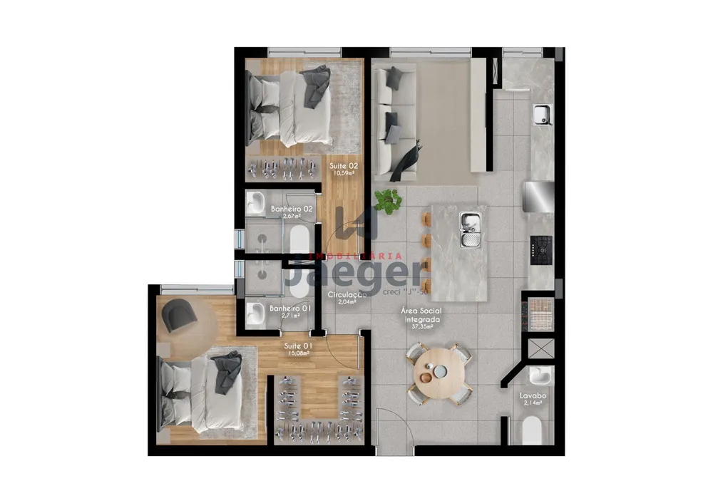 Apartamento, 2 quartos, 43 m² - Foto 5