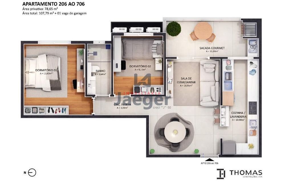 Apartamento, 2 quartos, 78 m² - Foto 4