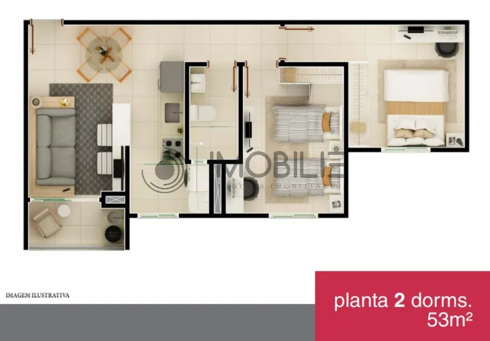 Apartamento, 2 quartos, 53 m² - Foto 12