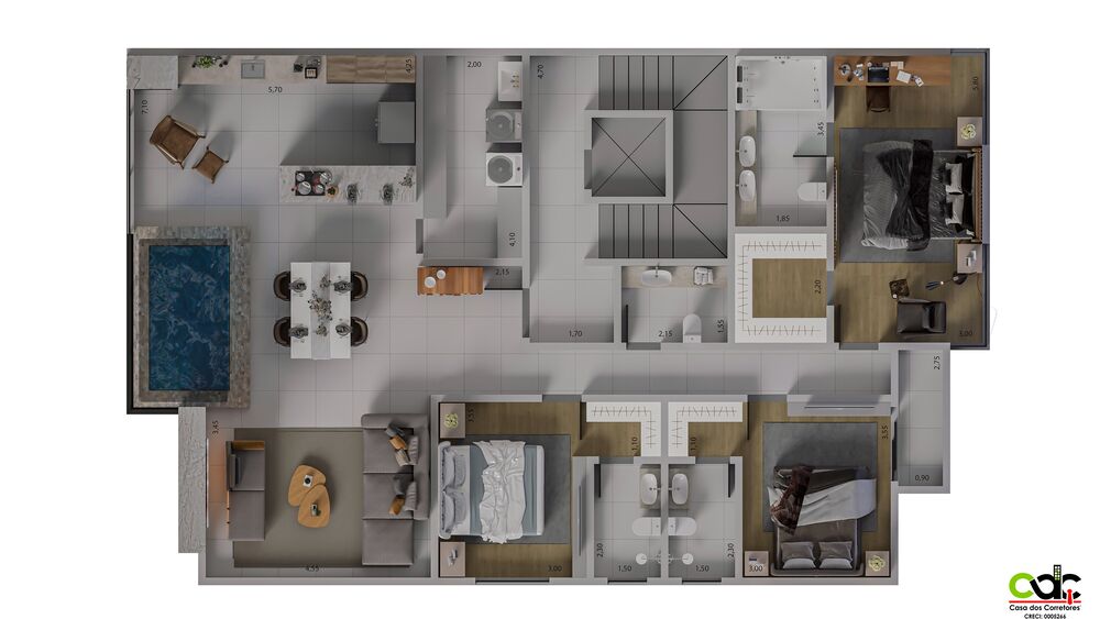 Apartamento à venda com 3 quartos, 160m² - Foto 4