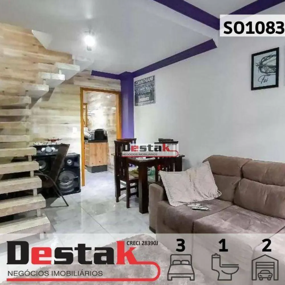 Sobrado, 3 quartos, 108 m² - Foto 1