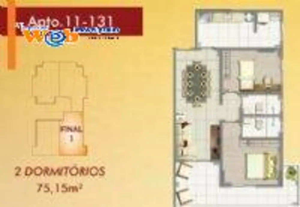 Apartamento, 2 quartos, 74 m² - Foto 1
