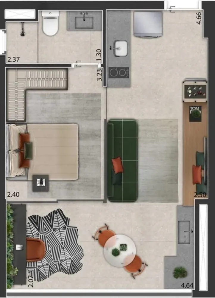 Apartamento, 1 quarto, 38 m² - Foto 16