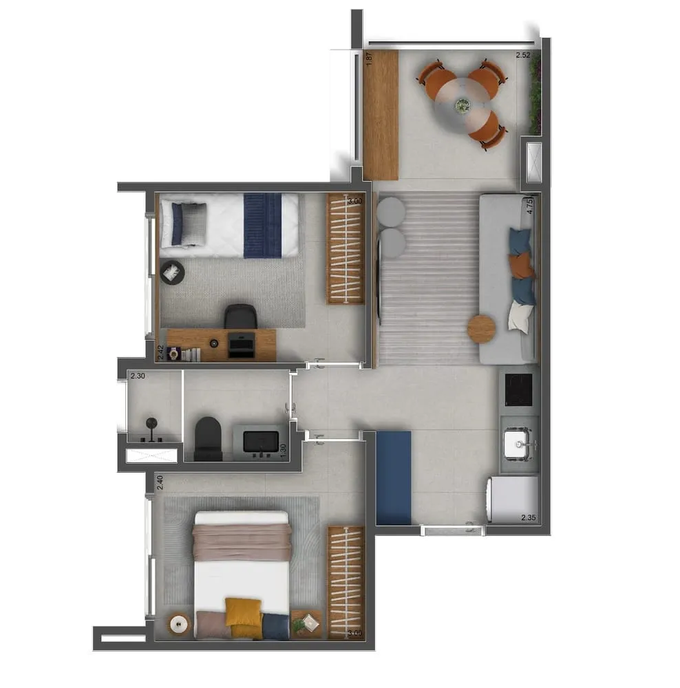 Apartamento, 2 quartos, 33 m² - Foto 5