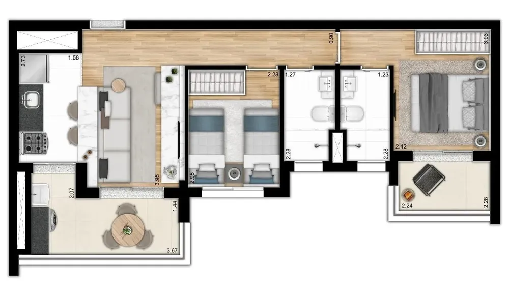 Apartamento, 2 quartos, 59 m² - Foto 18