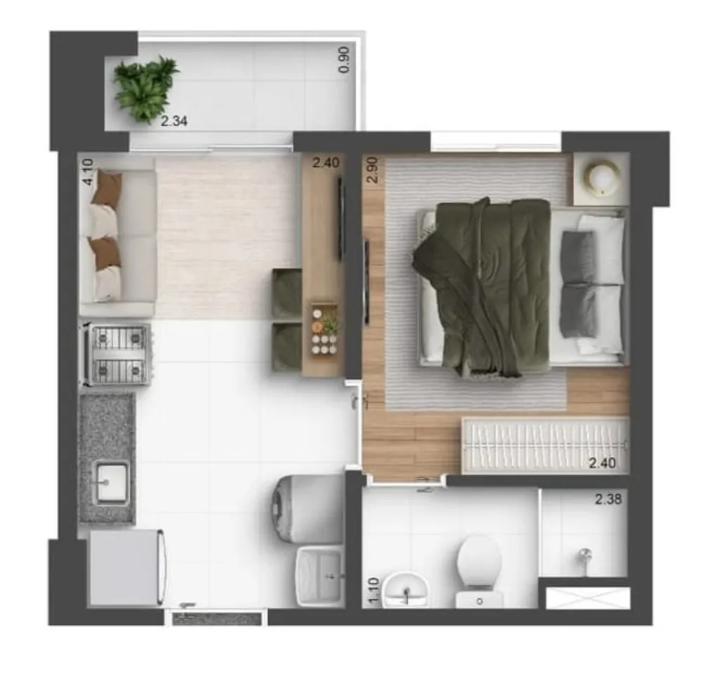 Apartamento, 2 quartos, 37 m² - Foto 10