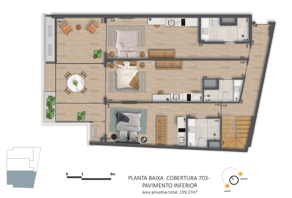 Cobertura, 3 quartos, 199 m² - Foto 23