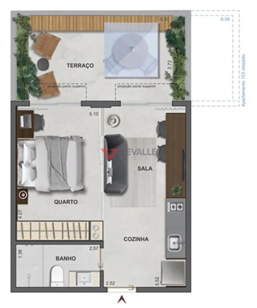 Cobertura, 3 quartos, 100 m² - Foto 9