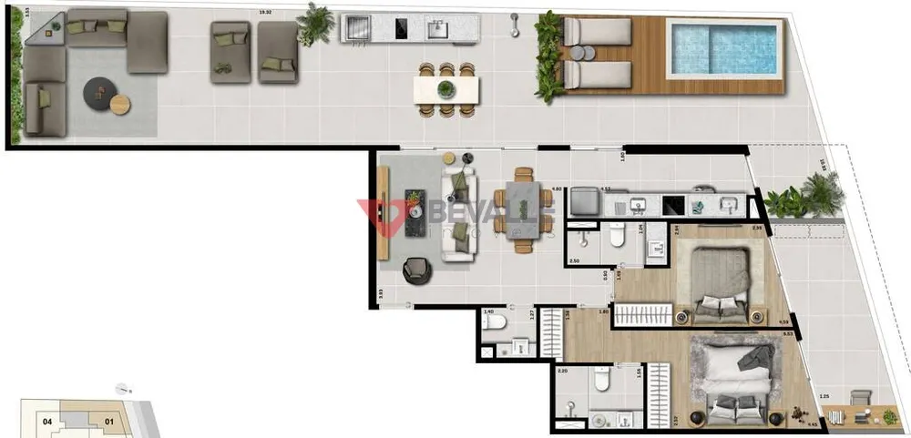 Apartamento, 2 quartos, 102 m² - Foto 13