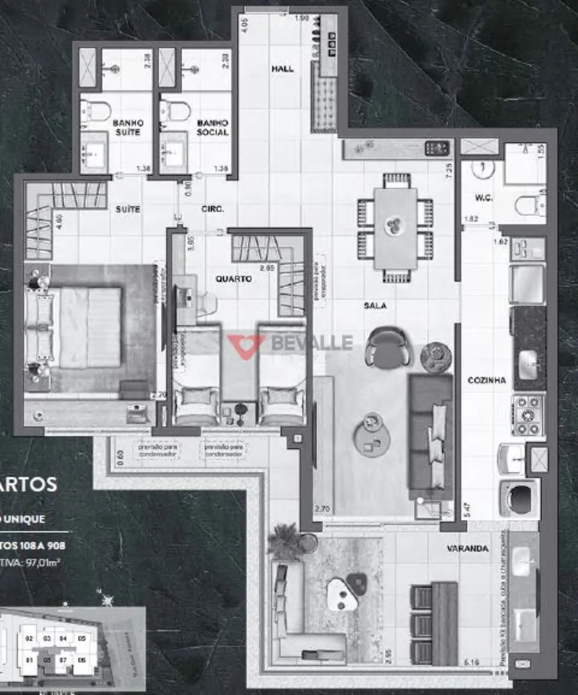 Apartamento, 2 quartos, 97 m² - Foto 12
