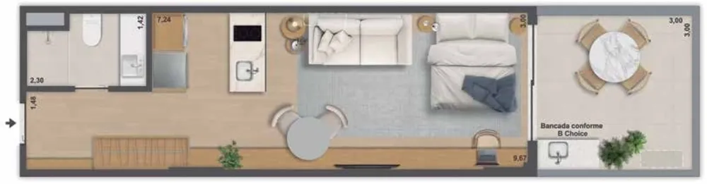 Cobertura, 1 quarto, 80 m² - Foto 4