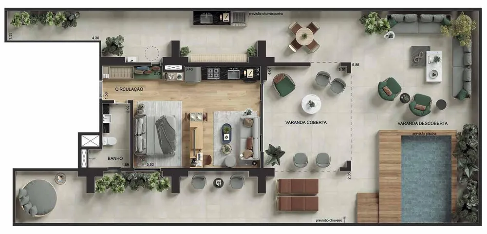 Apartamento, 1 quarto, 58 m² - Foto 17