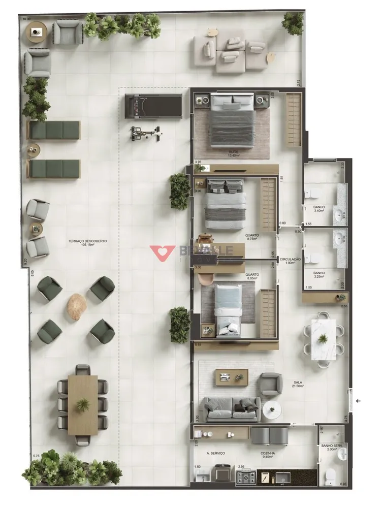 Apartamento, 3 quartos, 202 m² - Foto 8