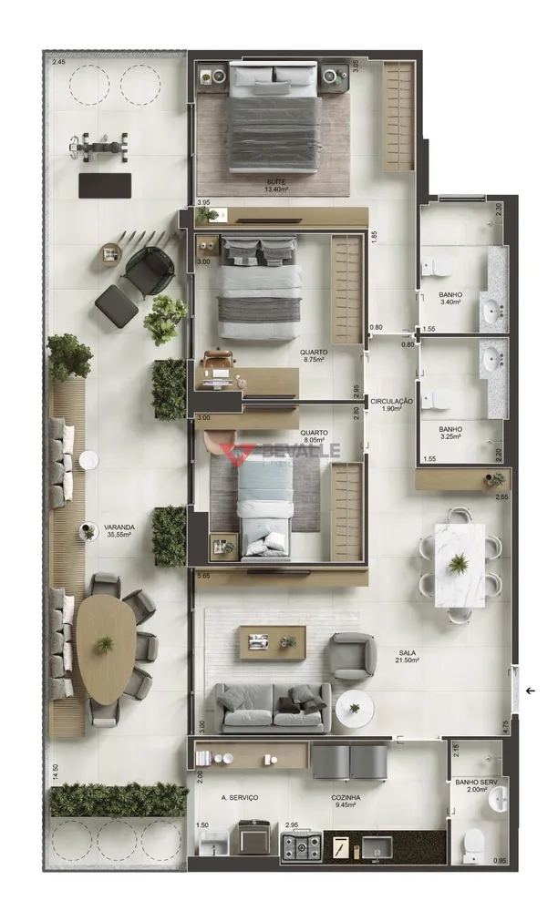 Apartamento, 3 quartos, 202 m² - Foto 4