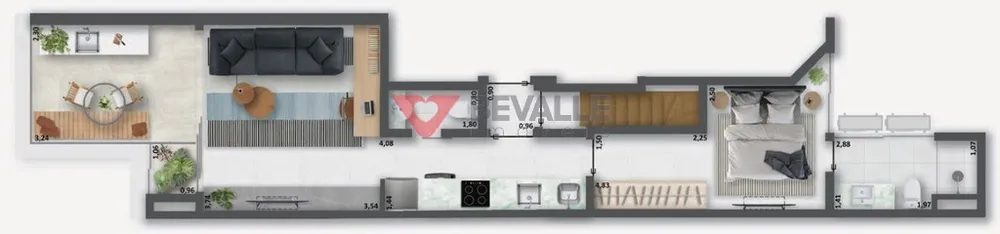 Apartamento, 1 quarto, 55 m² - Foto 9