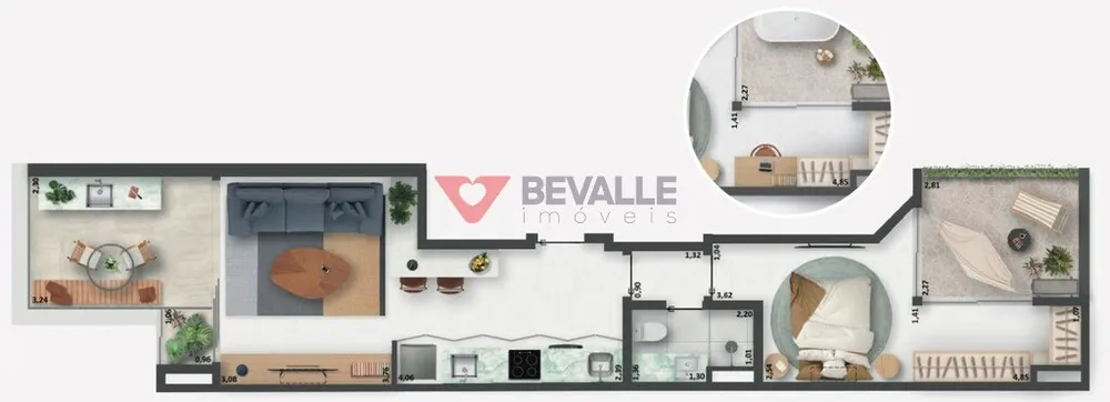 Apartamento, 1 quarto, 55 m² - Foto 5