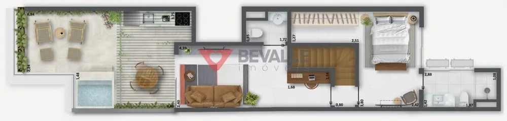 Apartamento, 1 quarto, 55 m² - Foto 11