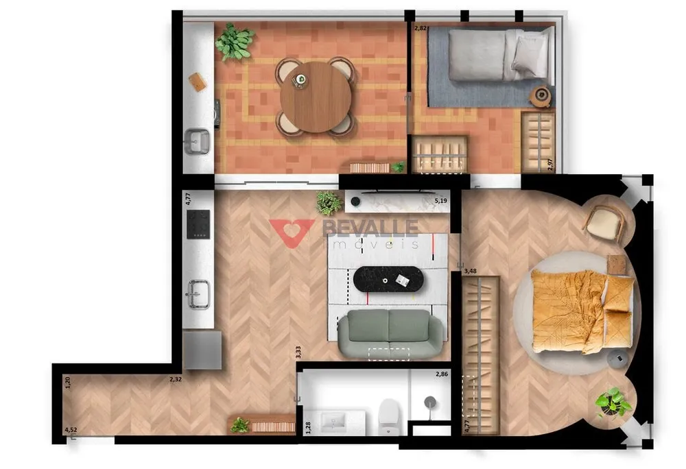 Apartamento, 1 quarto, 49 m² - Foto 24