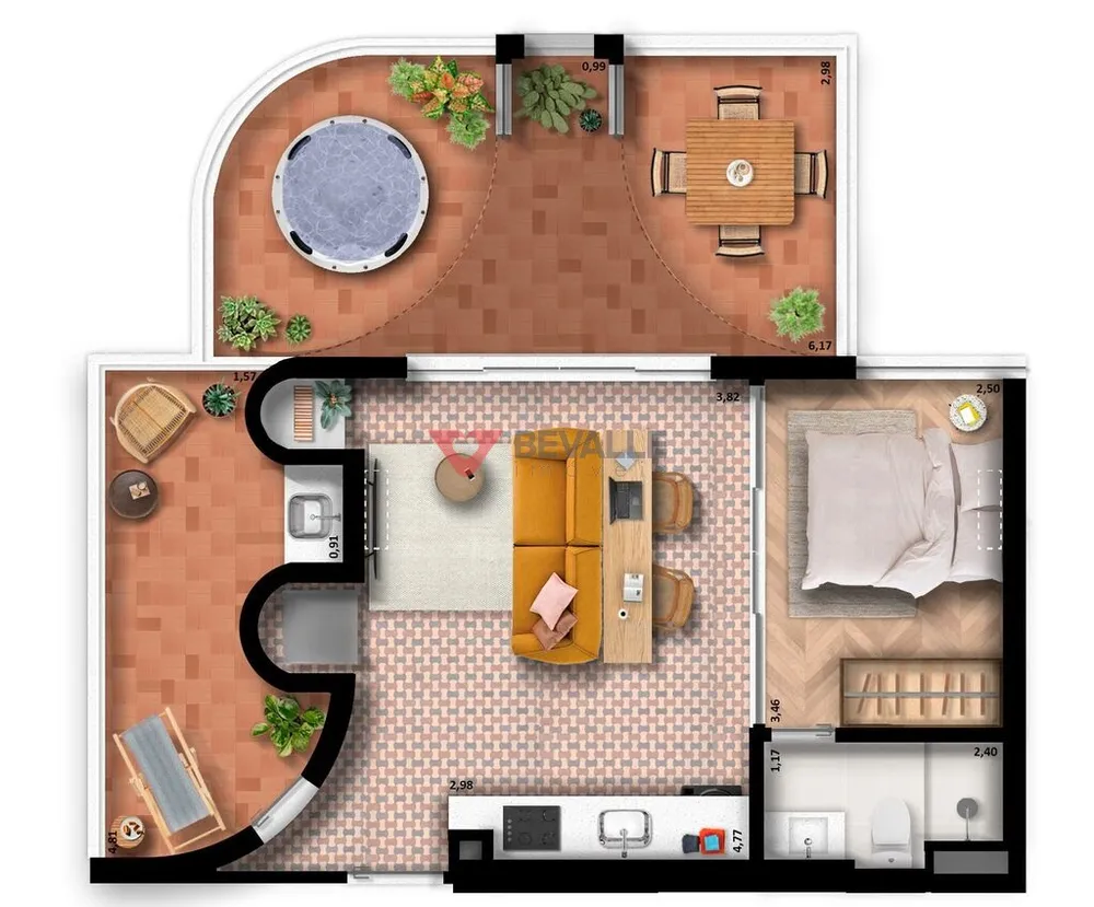 Apartamento, 1 quarto, 49 m² - Foto 19