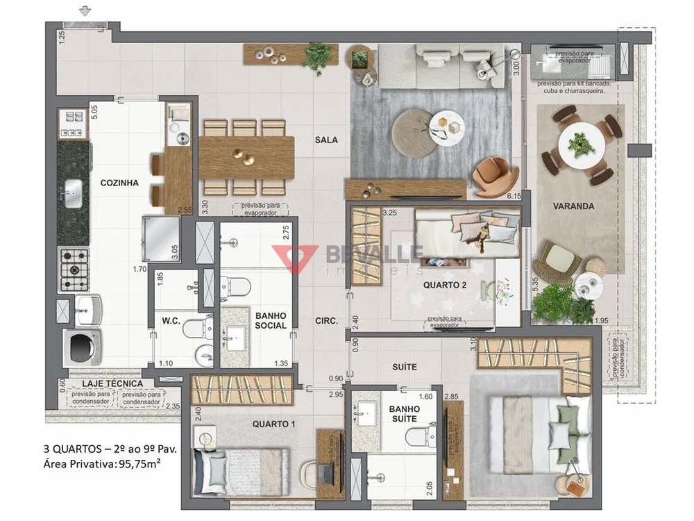 Cobertura, 4 quartos, 191 m² - Foto 3