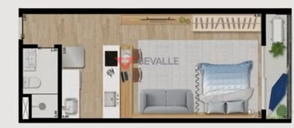 Apartamento, 1 quarto, 41 m² - Foto 3