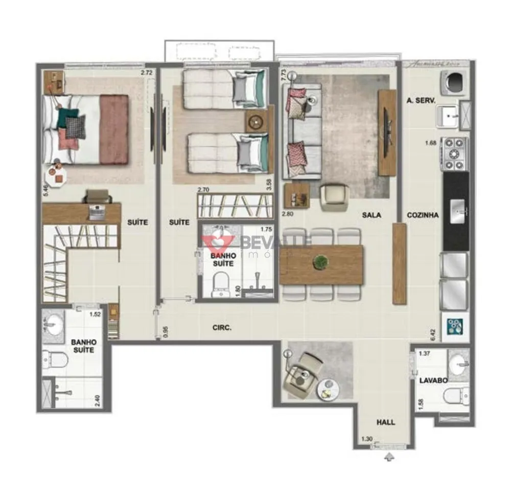 Apartamento, 2 quartos, 76 m² - Foto 14