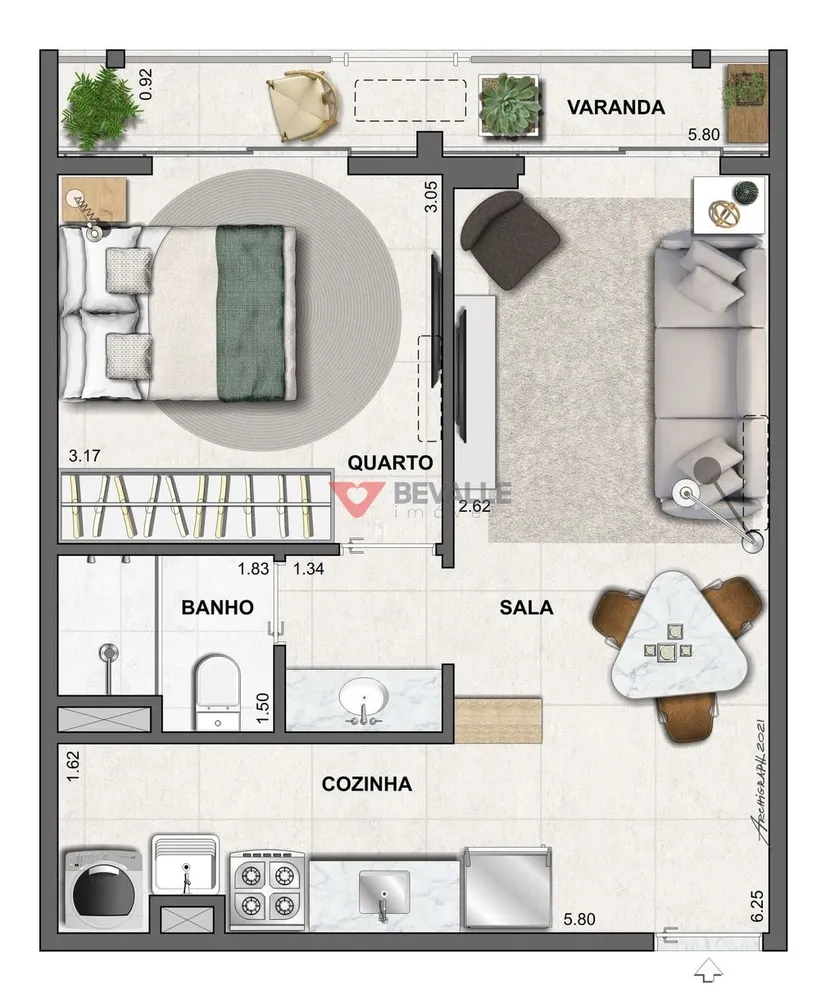 Apartamento, 1 quarto, 71 m² - Foto 5