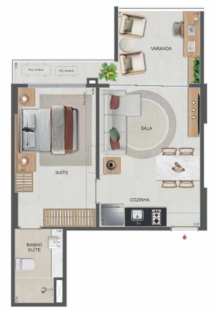 Cobertura, 1 quarto, 70 m² - Foto 11