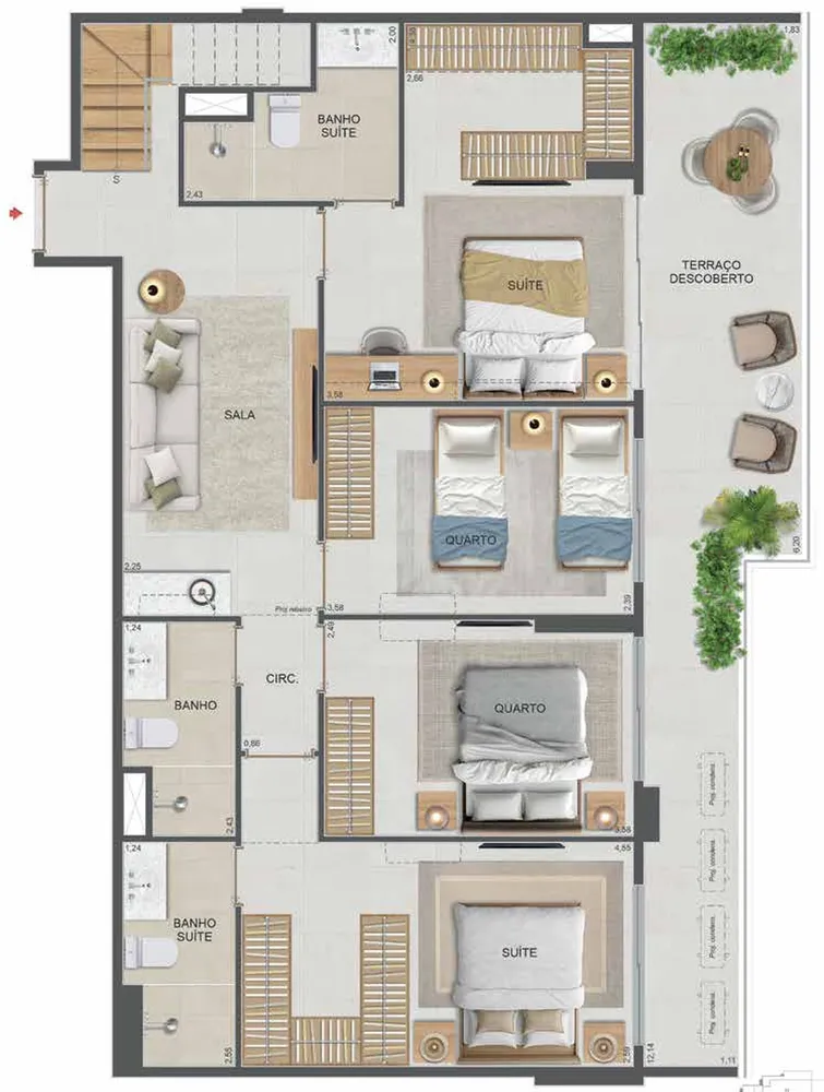 Cobertura, 1 quarto, 70 m² - Foto 95