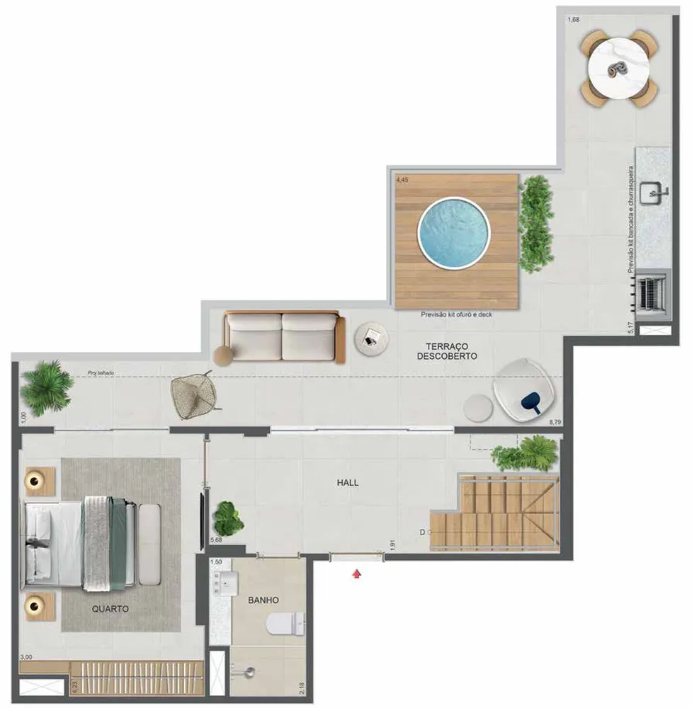 Cobertura, 1 quarto, 70 m² - Foto 78