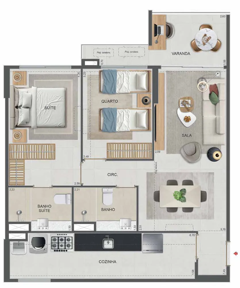 Cobertura, 1 quarto, 70 m² - Foto 34