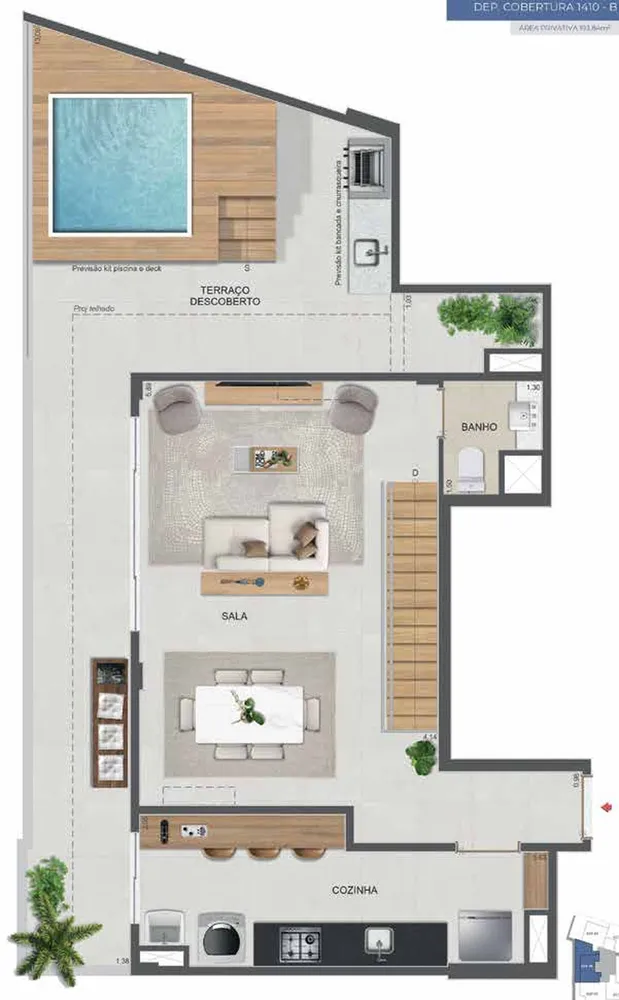 Cobertura, 1 quarto, 70 m² - Foto 110