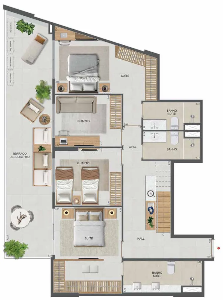 Cobertura, 1 quarto, 70 m² - Foto 109