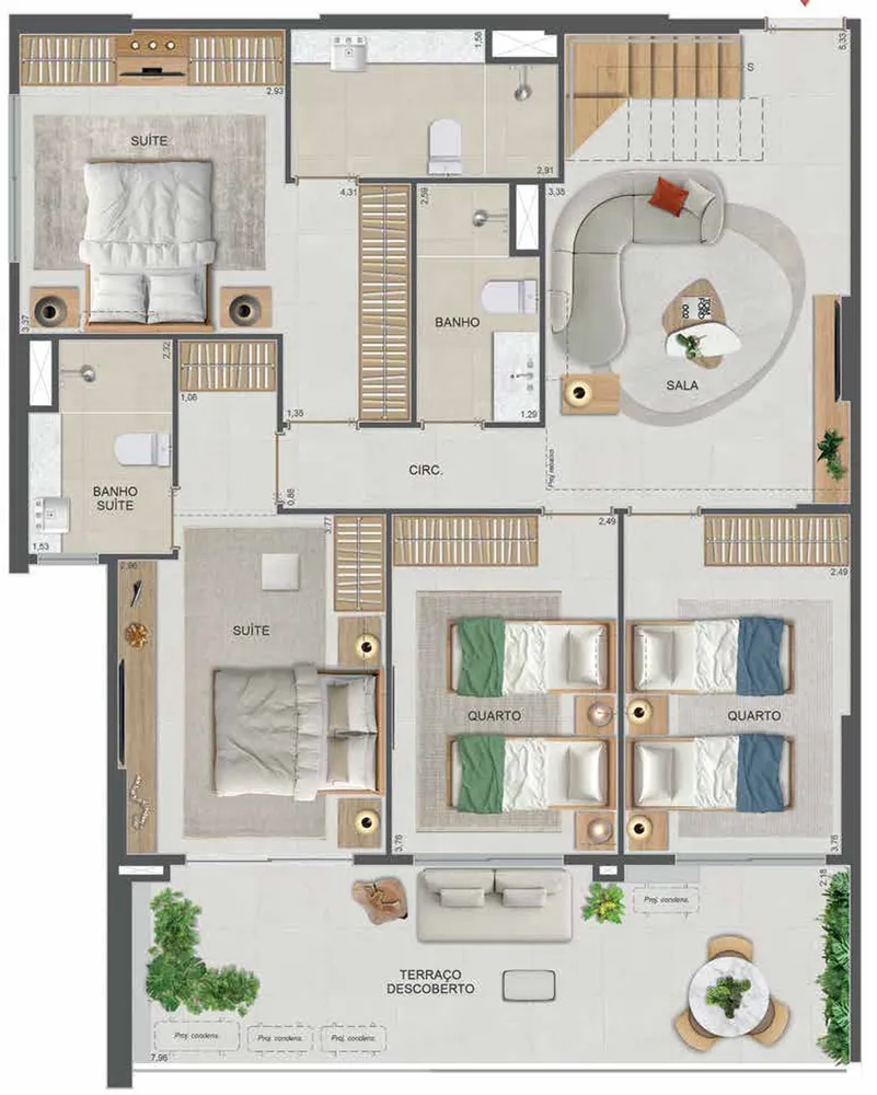 Cobertura, 1 quarto, 70 m² - Foto 111